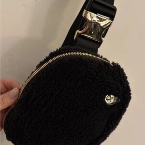 lululemon athletica Black Fuzzy Crossbody Bag